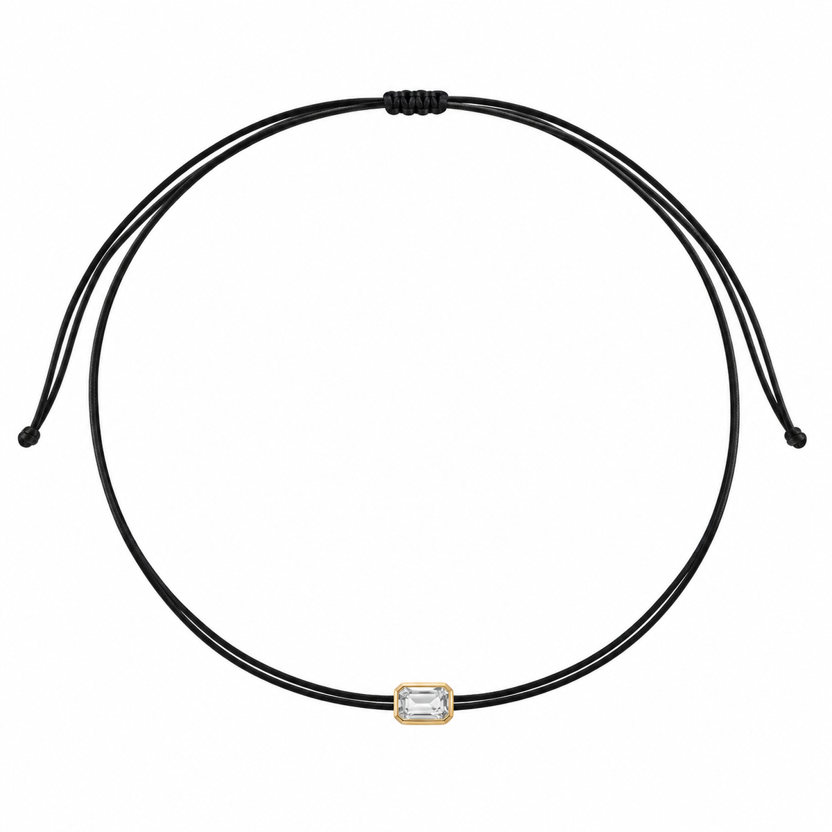 Choker da Donna in tessuto  Emerald Cut in Argento 925 Rue de Mille RDM GR-040 M1 AU