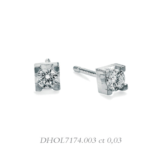 Orecchini da Donna Punto Luce in Oro e Diamanti ct0.03 donna oro