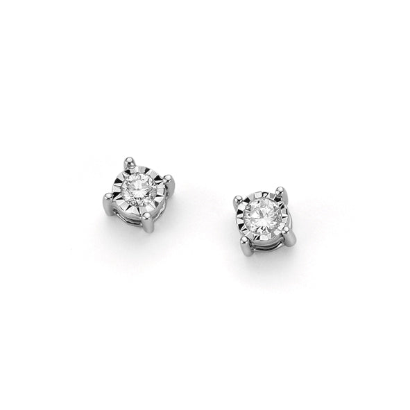 Orecchini da Donna in Oro Bianco e Diamanti ct0,10 Donna Oro