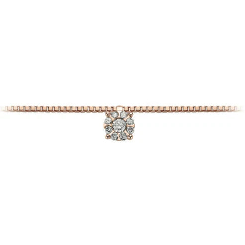 Collana da Donna  in Oro Rosa con Diamanti ct0,06 DONNA ORO
