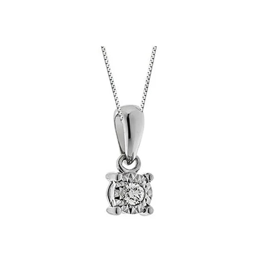 Collana da Donna Punto Luce in Oro Bianco con Diamante ct0.04 Donna Oro