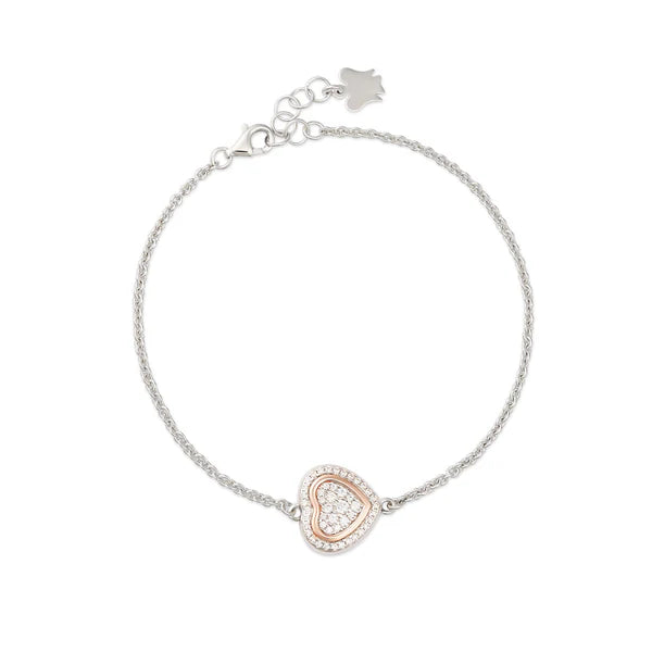 Bracciale trilogia con ciondolo Cuore in Argento Robero Giannotti GIA450