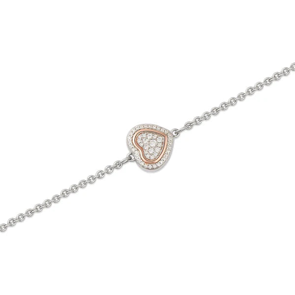 Bracciale trilogia con ciondolo Cuore in Argento Robero Giannotti GIA450