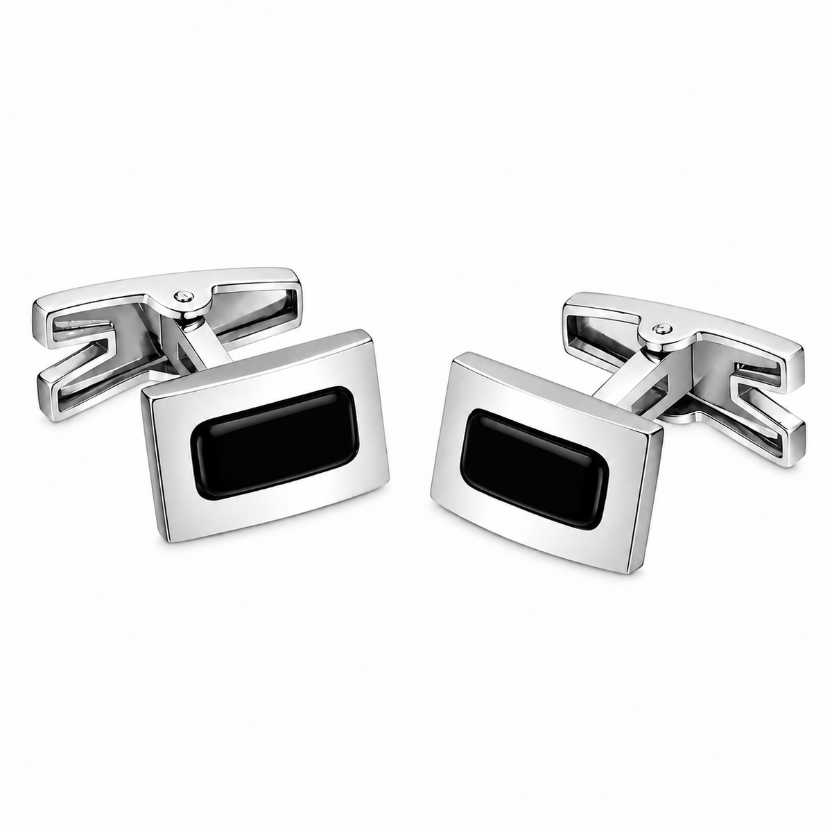Comete COM UGM102 Men's Customizable Steel Cufflinks