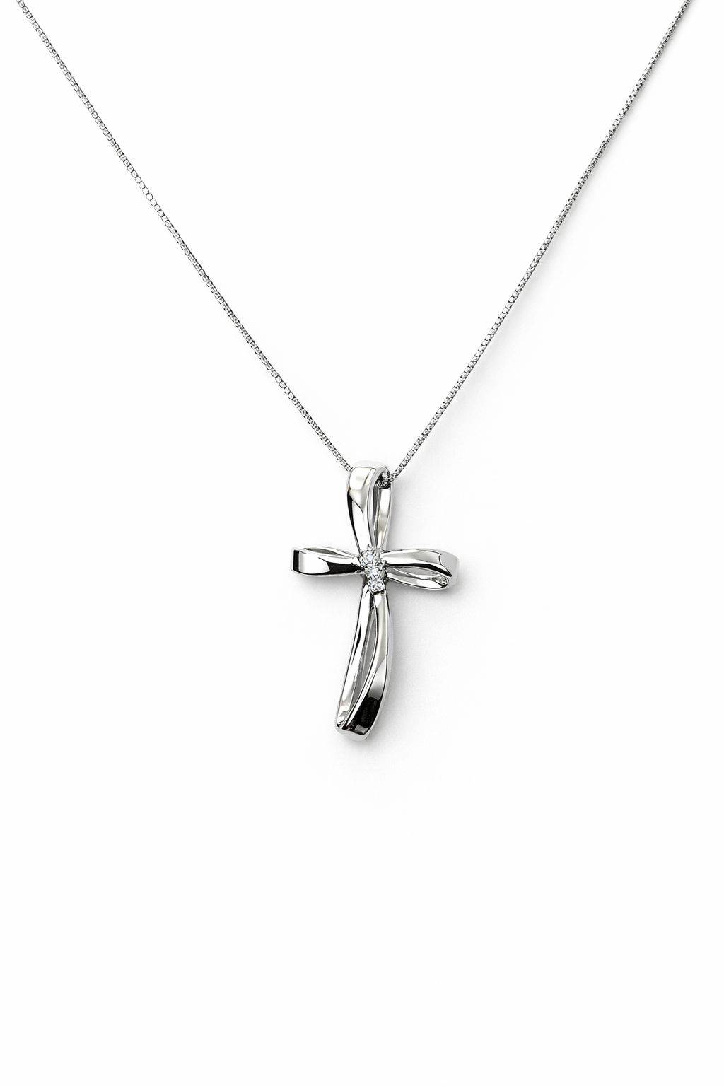 Collana da Donna con Croce in oro 9kt e diamanti KIOTO CR9KT-23M