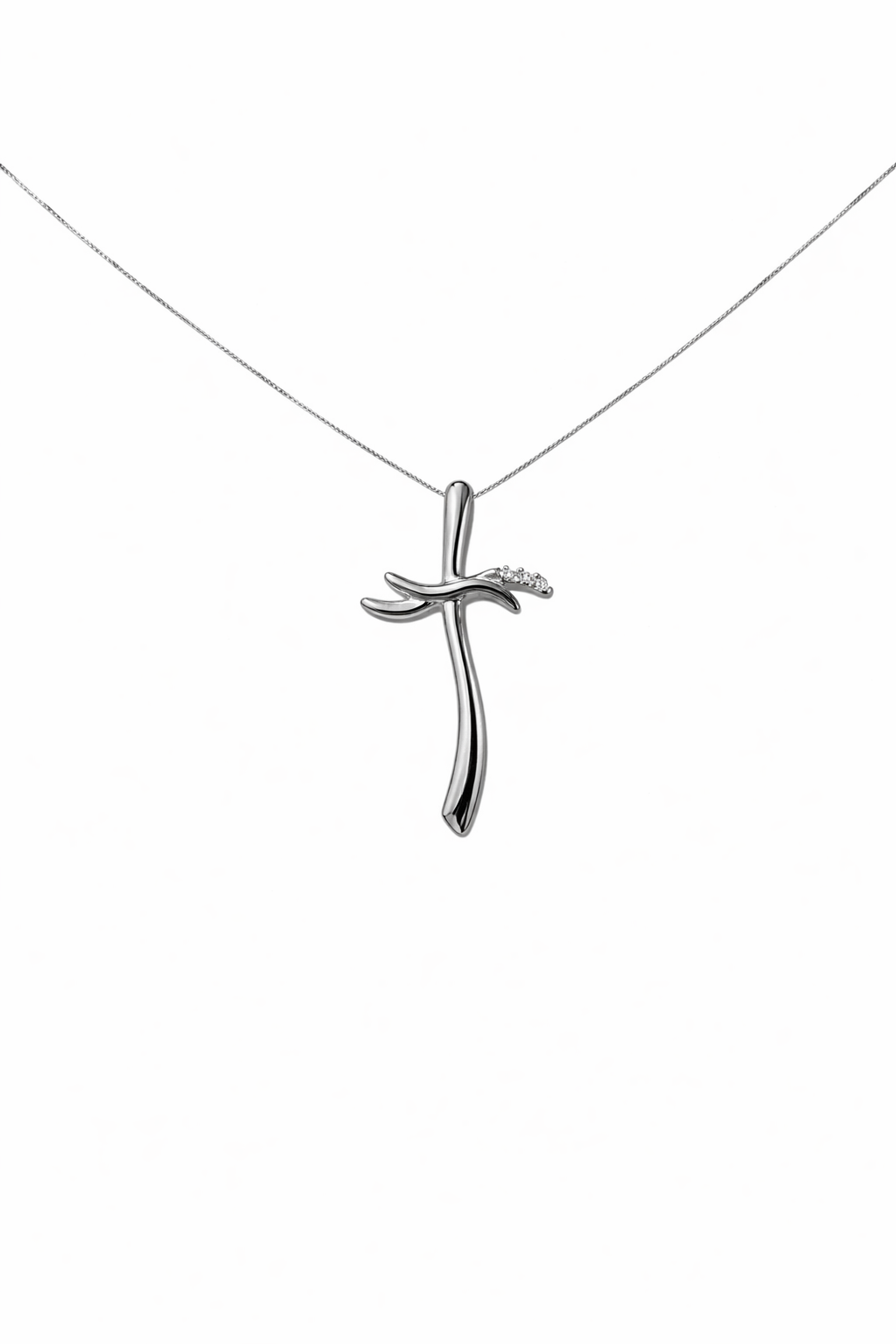Collana da Donna con Croce in oro 9Kt e diamanti KIOTO CR9KT-21M