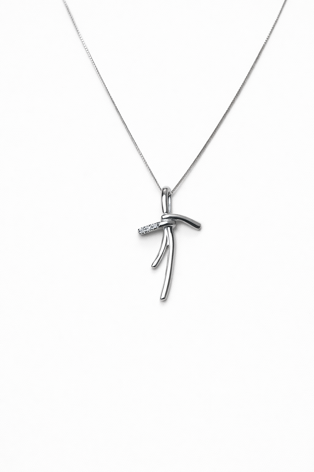 Collana da Donna con Croce in oro 9Kt e diamanti KIOTO CR9KT-18M