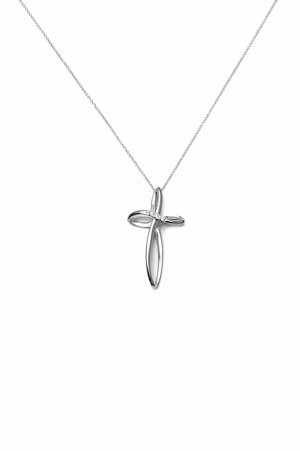 Collana da Donna con Croce in oro 9Kt e diamanti KIOTO CR9KT-2M