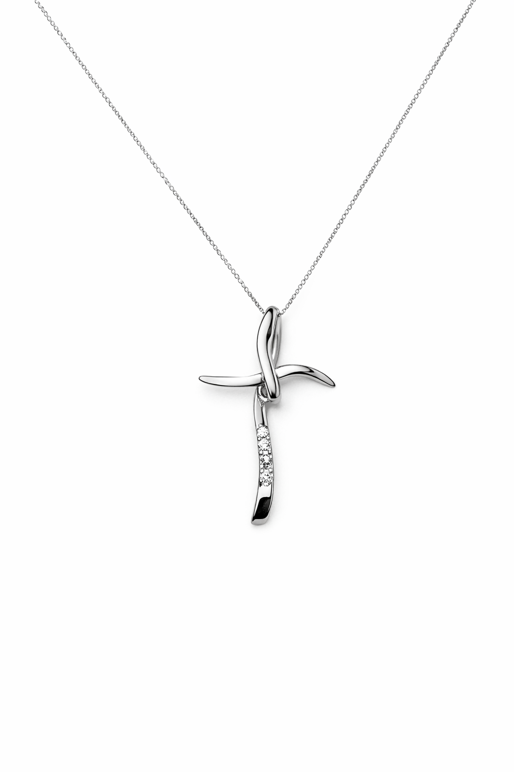 Collana da Donna con Croce in oro 9kt e diamanti KIOTO CR9KT-1M