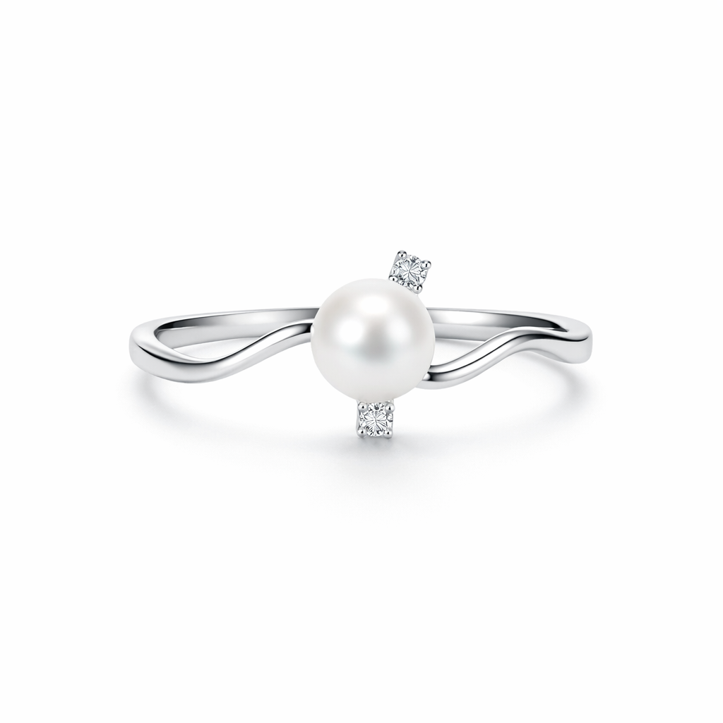 Anello da Donna con Perla in oro 9Kt e diamanti KIOTO ANP9KT-44