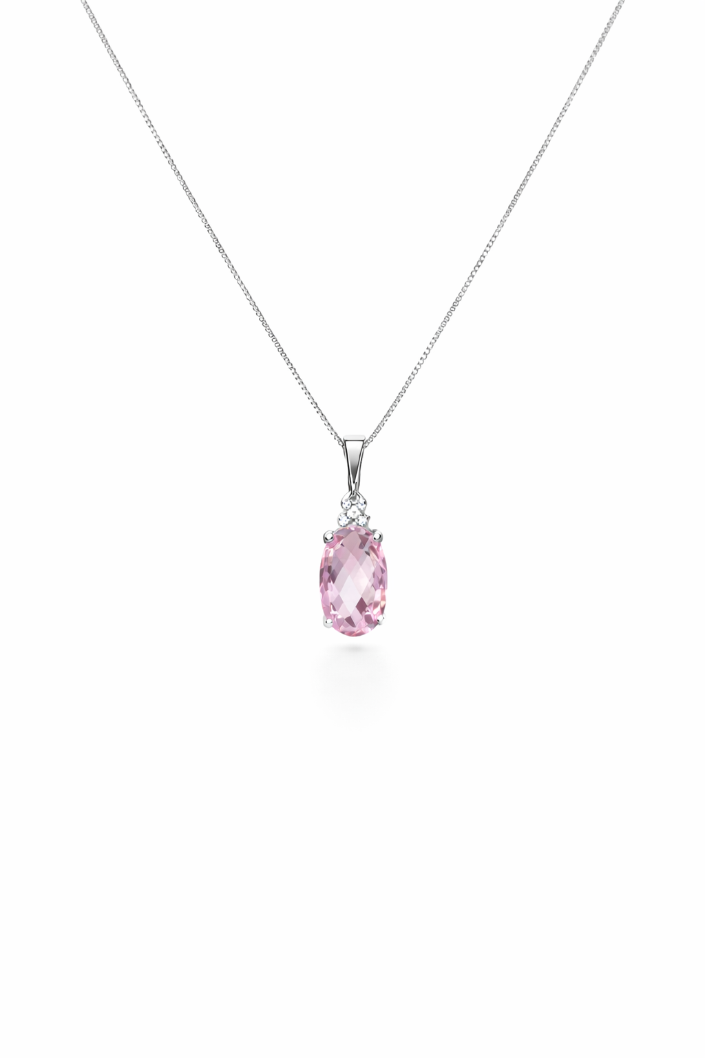Collana da Donna in oro 9Kt con Cristallo Rosa e diamante KIOTO CIOIRI9KTOV-R
