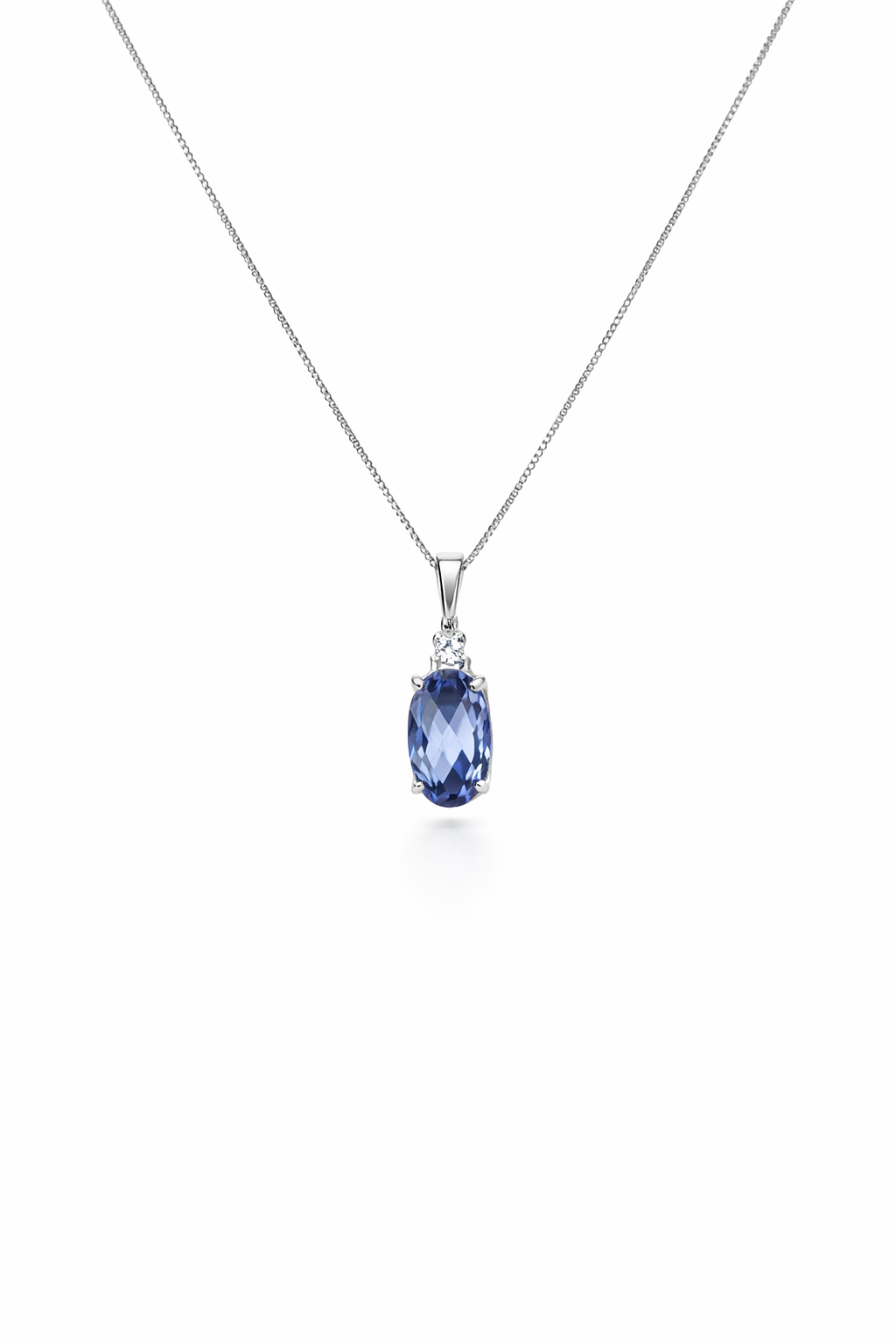 Collana da Donna in oro 9Kt con Cristallo Blu e diamante KIOTO CIOIRI9KTOV-B