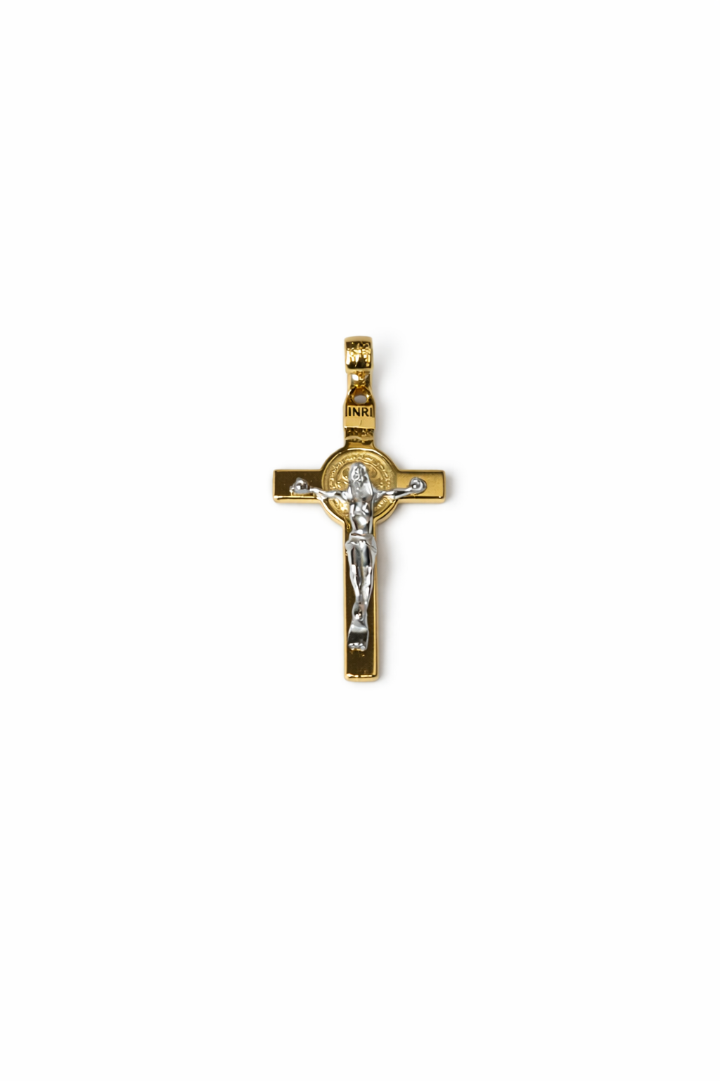 Ciondolo Croce da Uomo bicolore in oro 18Kt TIZIANO TIZ ORCND 30