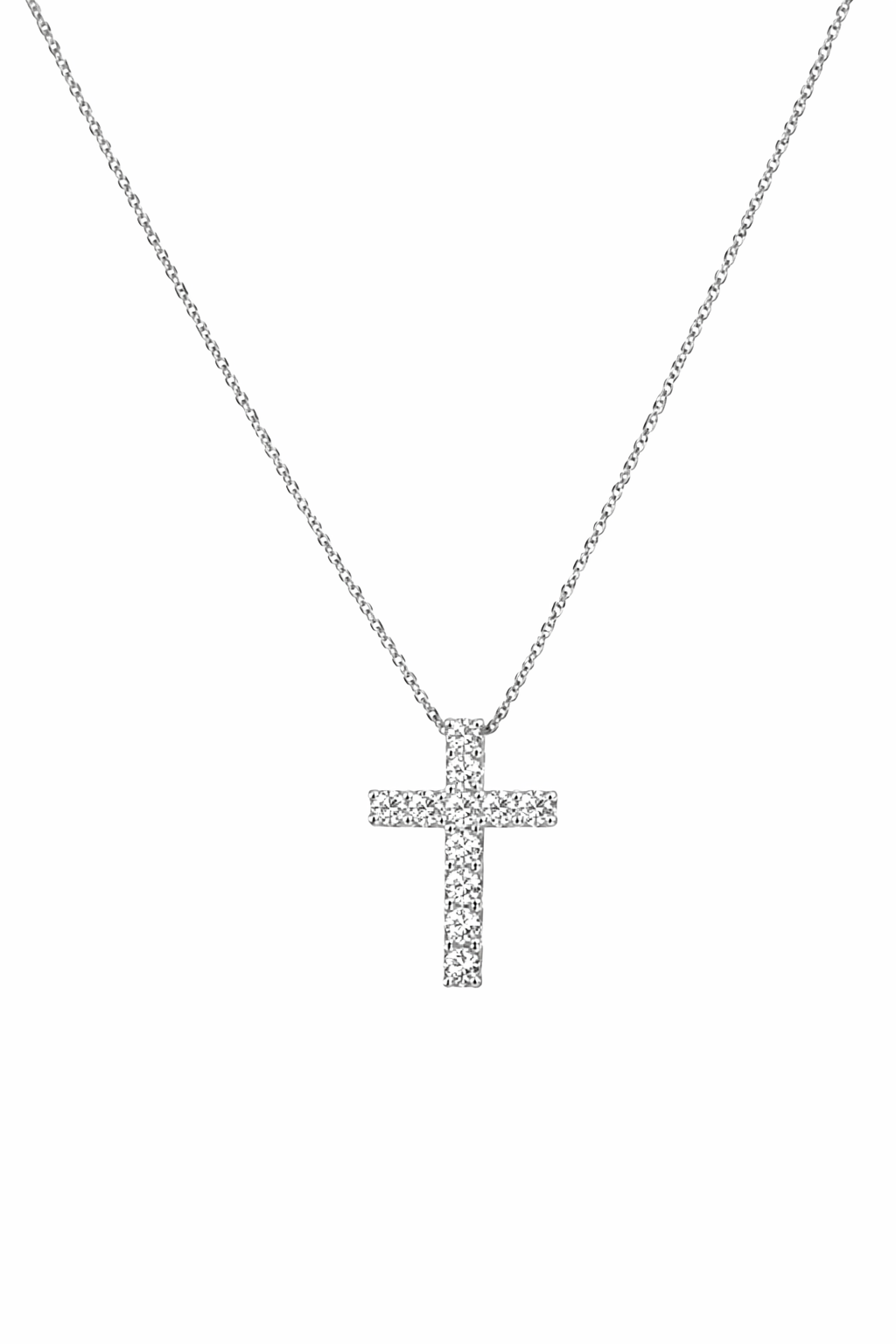 Collana Unisex con Croce in oro 18Kt e diamanti PG GIOIELLI CRROUND/5