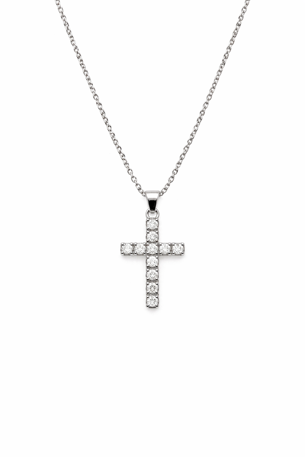 Collana con Croce Unisex in oro 18Kt e diamanti 0.25ct TIZ ORCROC/4