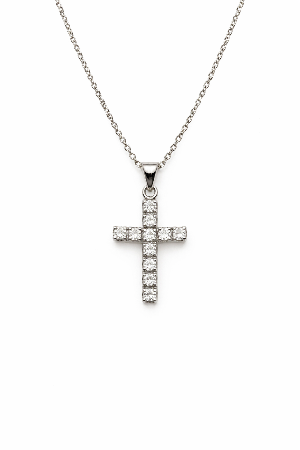 Collana con Croce Unisex in oro 18Kt e diamanti 0.32ct TIZ ORCROC/2