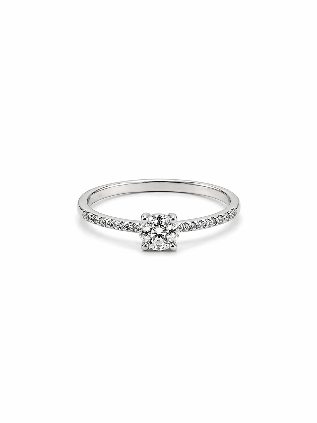 Anello Solitario da Donna in oro 18Kt e diamanti PG ANVENUS/1