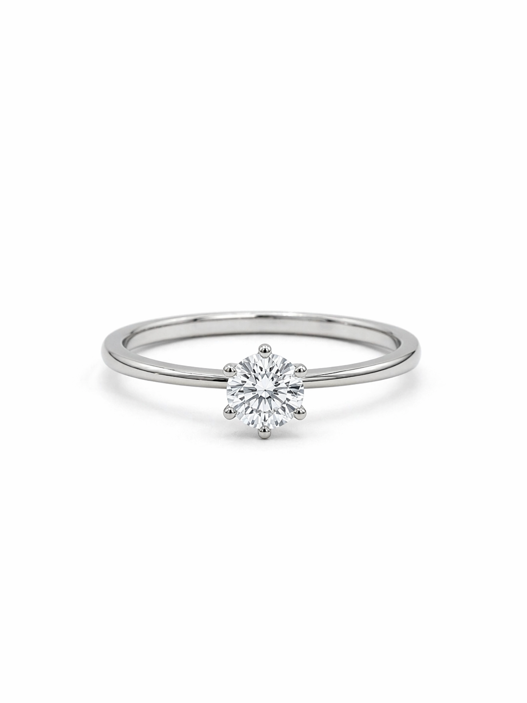 Anello Solitario da Donna in oro 18Kt e diamanti IKI ANPL 05