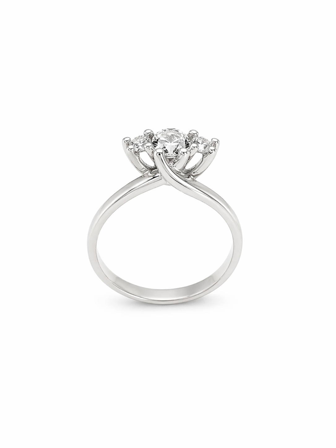 Anello Trilogy da Donna in oro 18Kt e diamanti DAVITE&DELUCCHI DD AA 028608 45S