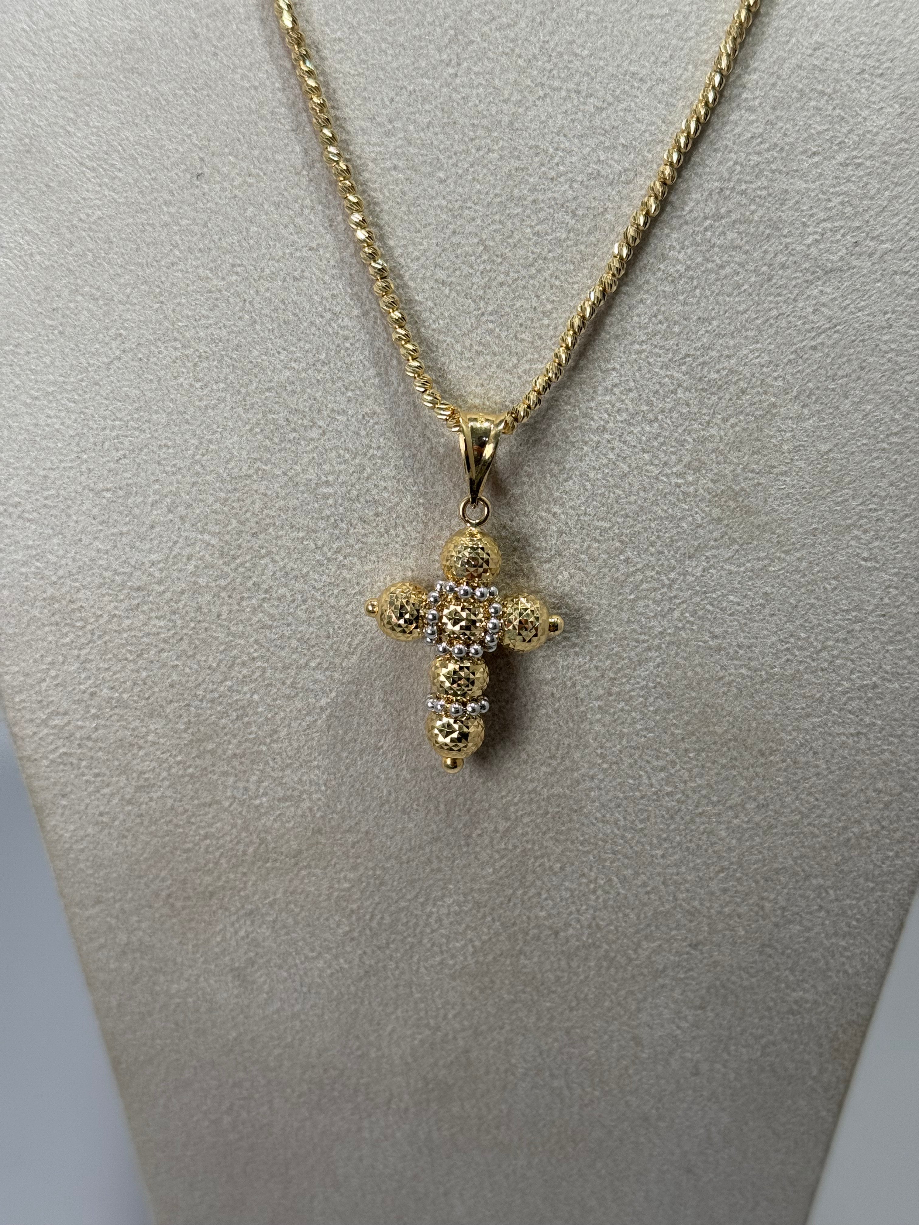 Collana Milleluci con Croce in Oro 18kt