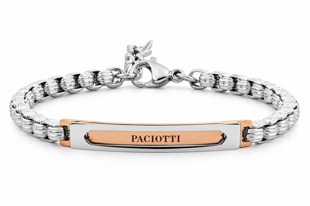 Bracciale da Uomo in Acciaio e pvd Rosè 4US Paciotti 4US 4UBR7962
