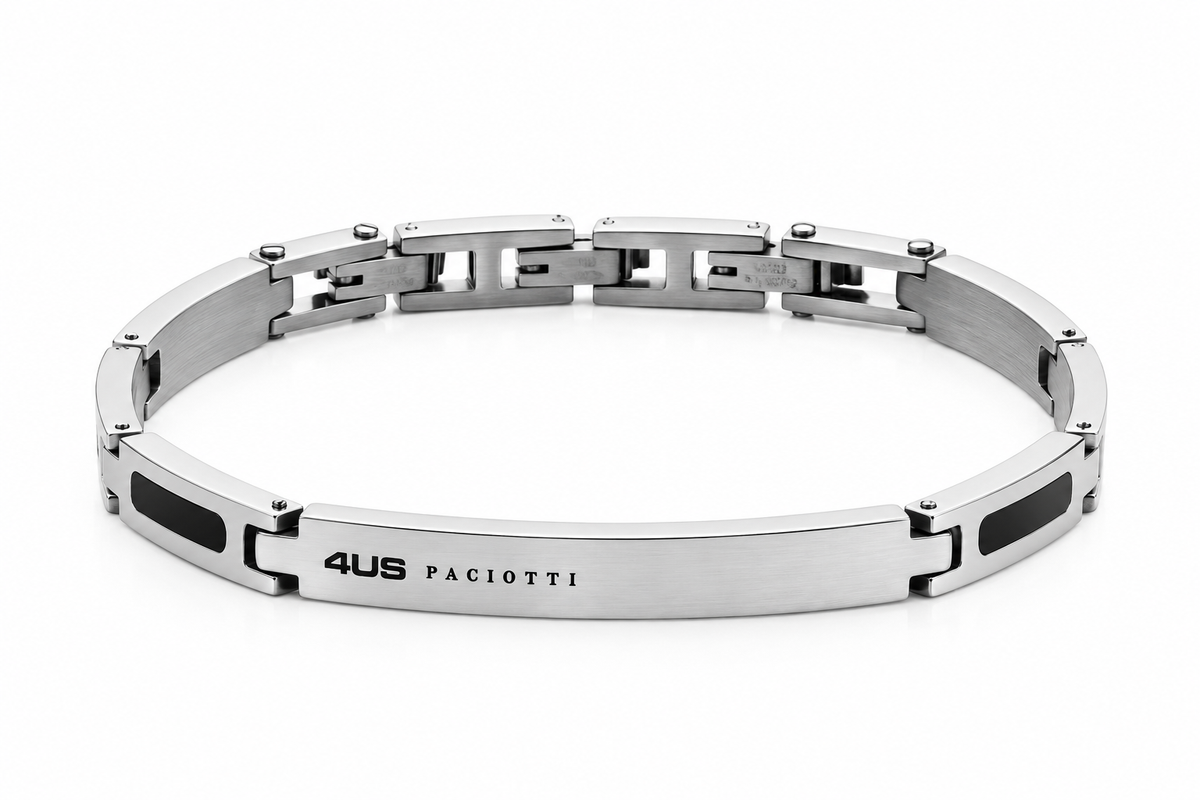 Armband 4US Cesare Paciotti Herren Edelstahl Semistarr Blau 4US 4UBR7571