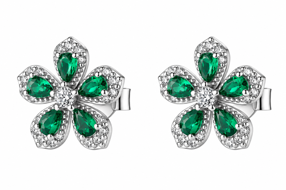 Orecchini da Donna con fiore in Argento 925 e cubic zirconia Brosway BROS FLG156