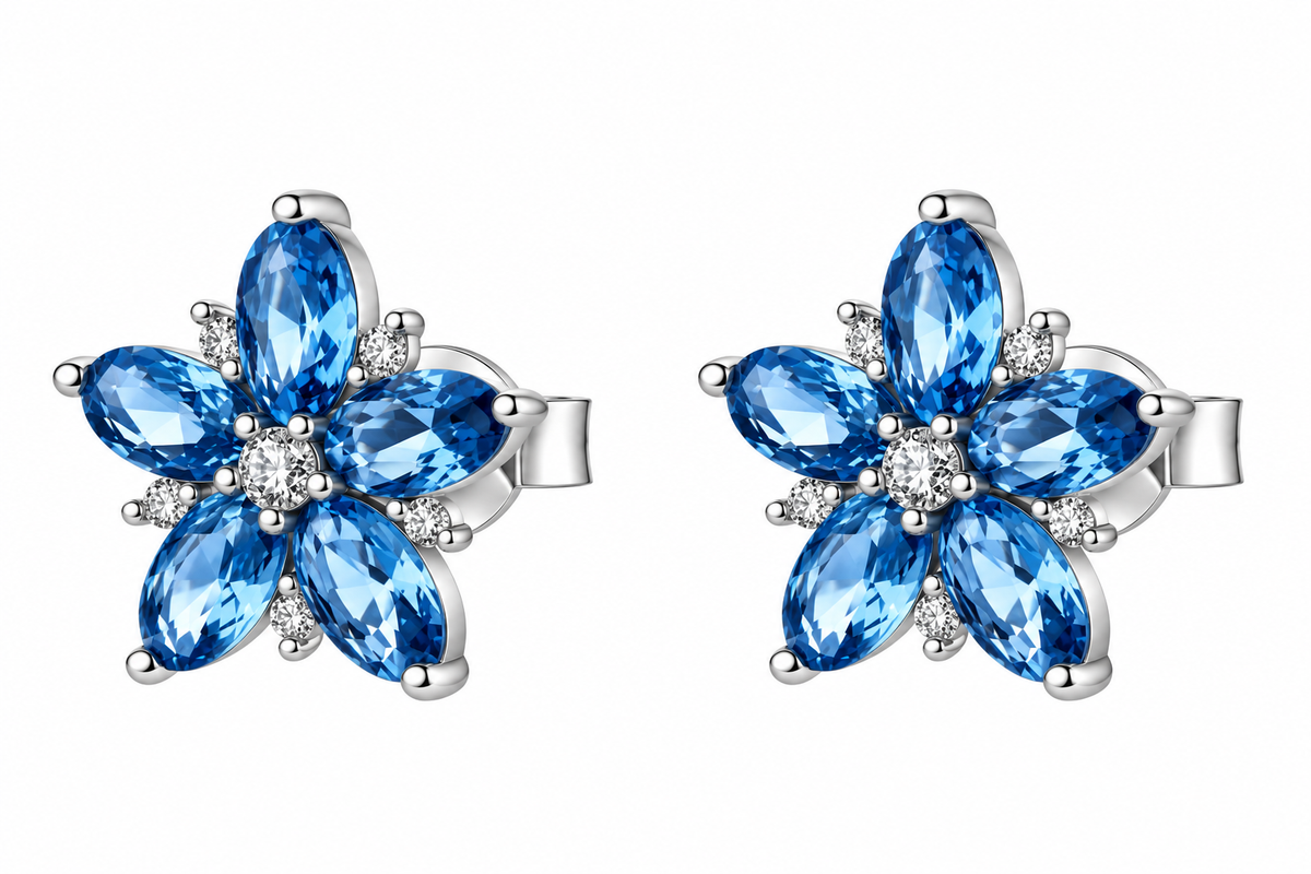 Orecchini da Donna con fiore e cubic zirconia in Argento 925 Brosway BROS FFB146
