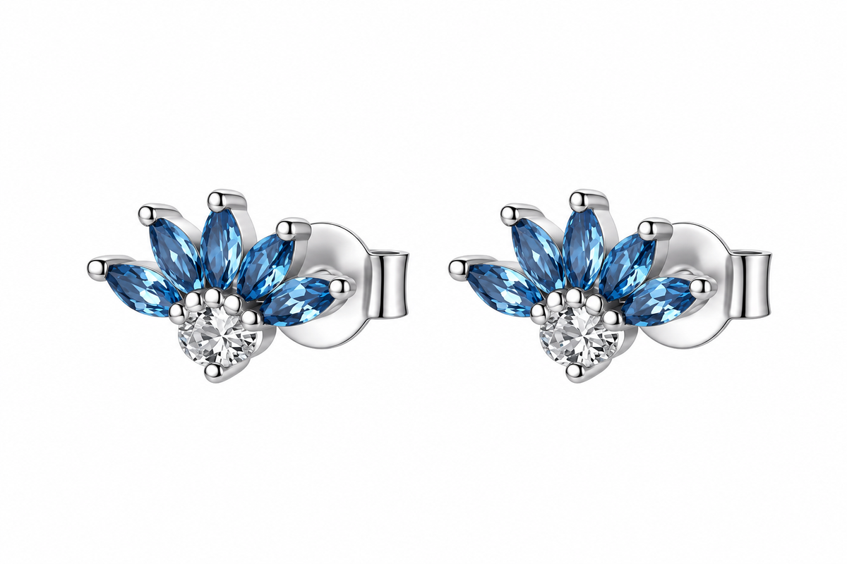 Orecchini da Donna con fiore e cubic zirconia in Argento 925 Brosway BROS FFB139