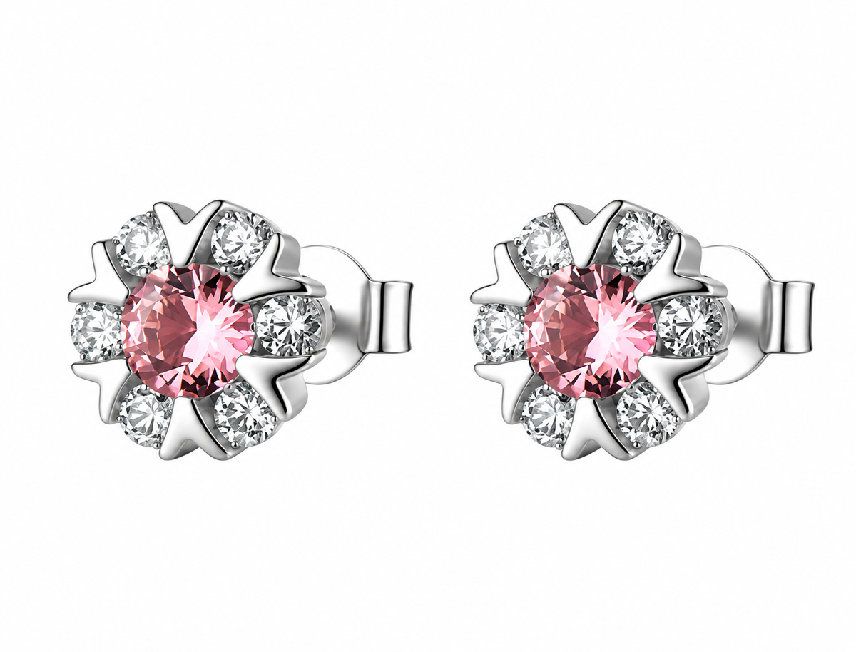 Orecchini da Donna con fiore in Argento 925 e cubic zirconia Brosway BROS FTP27