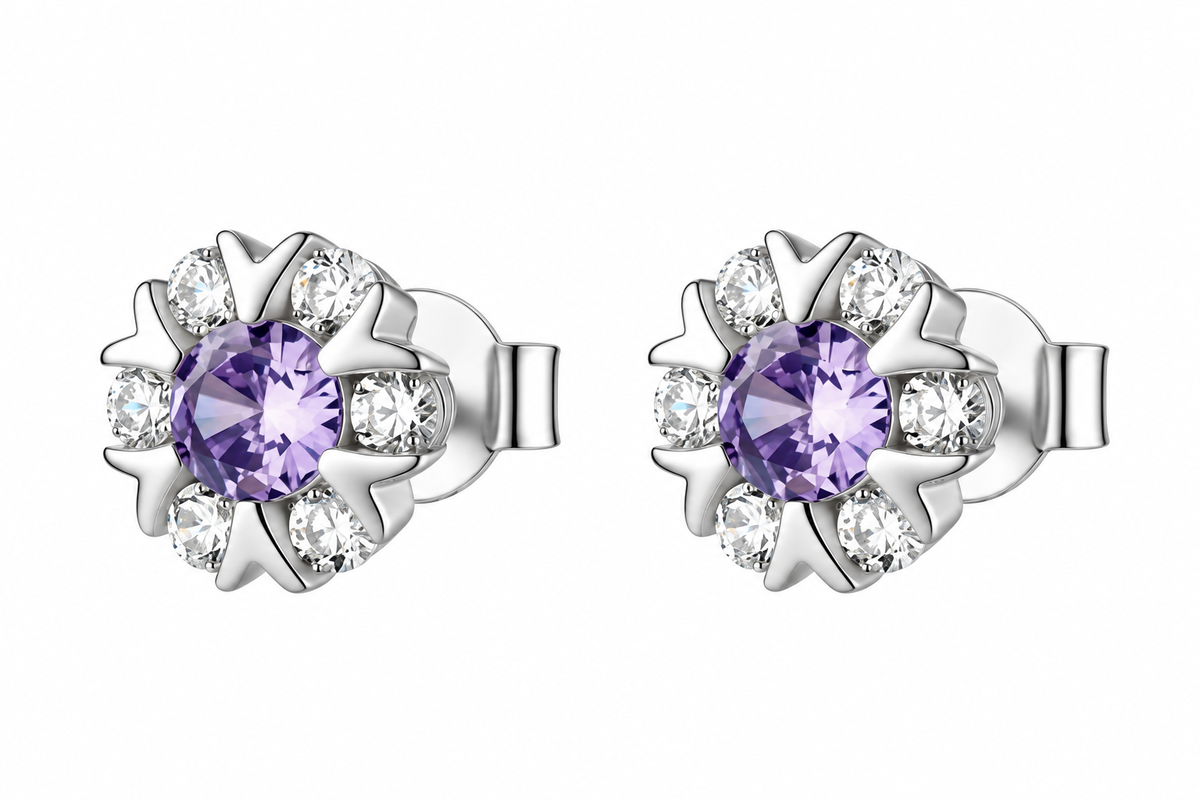 Orecchini da Donna con fiore in Argento 925 e cubic zirconia Brosway BROS FMP135