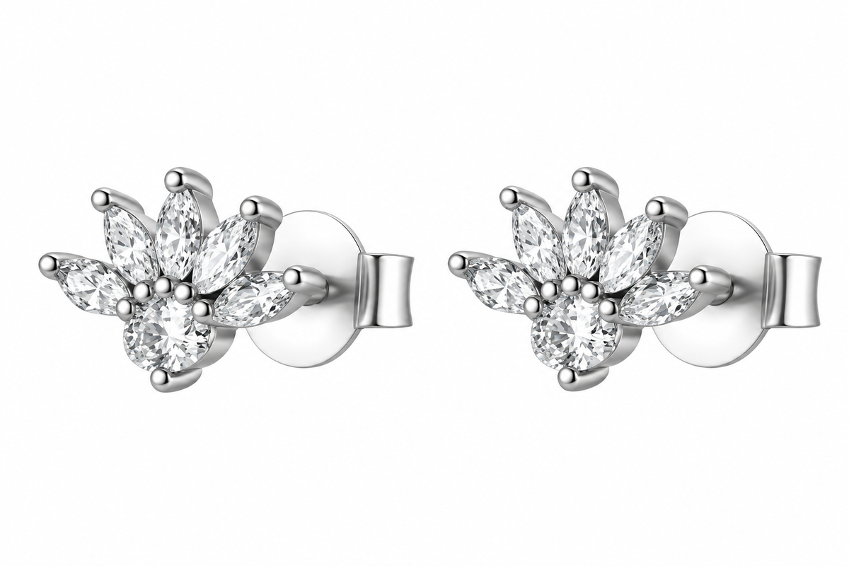 Orecchini da Donna con fiore in Argento 925 e cubic zirconia Brosway BROS FIW193