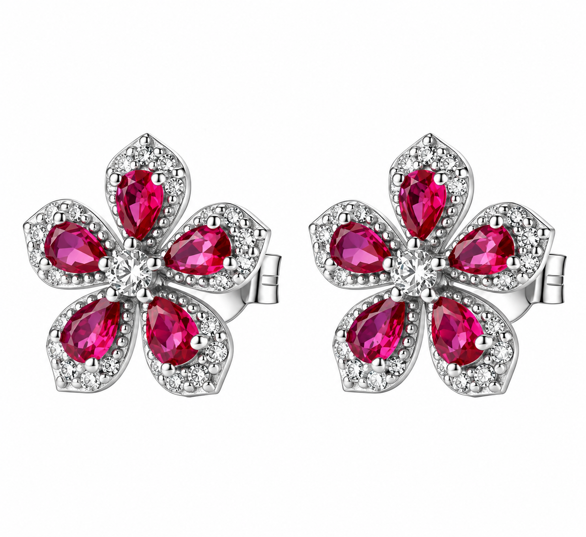 Orecchini da Donna con fiore in Argento 925 e cubic zirconia Brosway BROS FPR148
