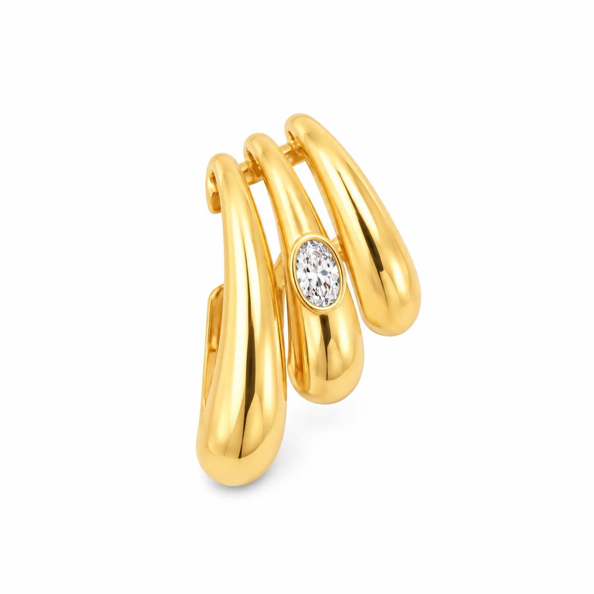 Earcuff da Donna Bold Oval Cut in Argento 925 collezione Alma Rue de Mille RDM EAR-039 M1 AU