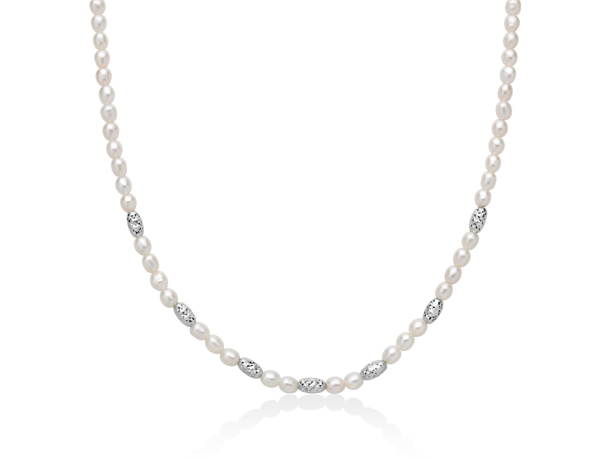 Collana Miluna con Elementi in Argento Diamantato Pepite di Perle MIL PCL6656B