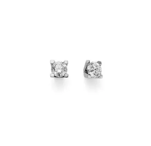 Orecchini da Donna in Oro Bianco e Diamanti ct 0.14 Donna Oro