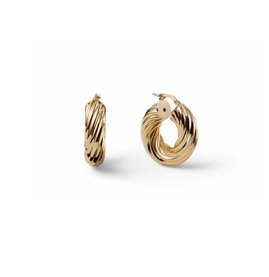 Orecchini da Donna Cerchio Torchon in Bronzo Unoaerre 1AR 2809