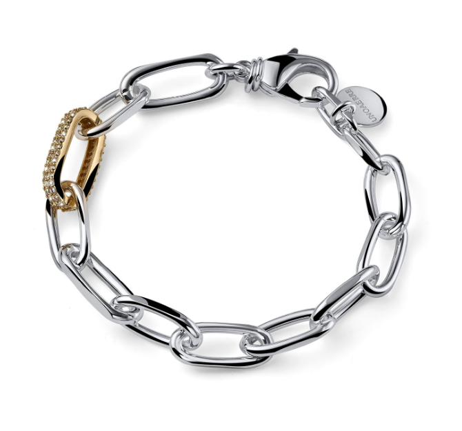 Bracciale Bicolore con Maglia in Zirconi Unoaerre 1AR 2772