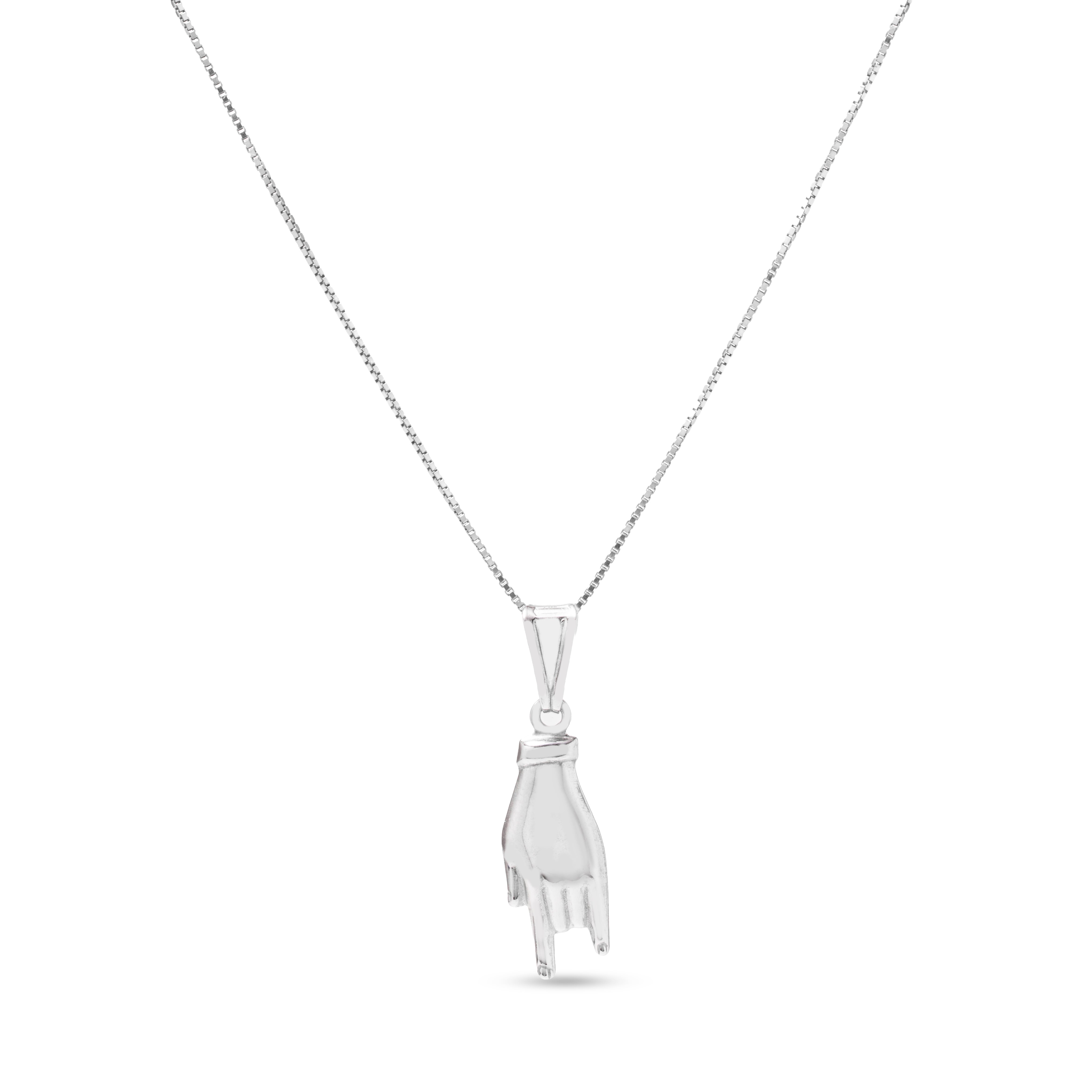 Collana con Mano Corna Argento TIZ AGCND 25 G