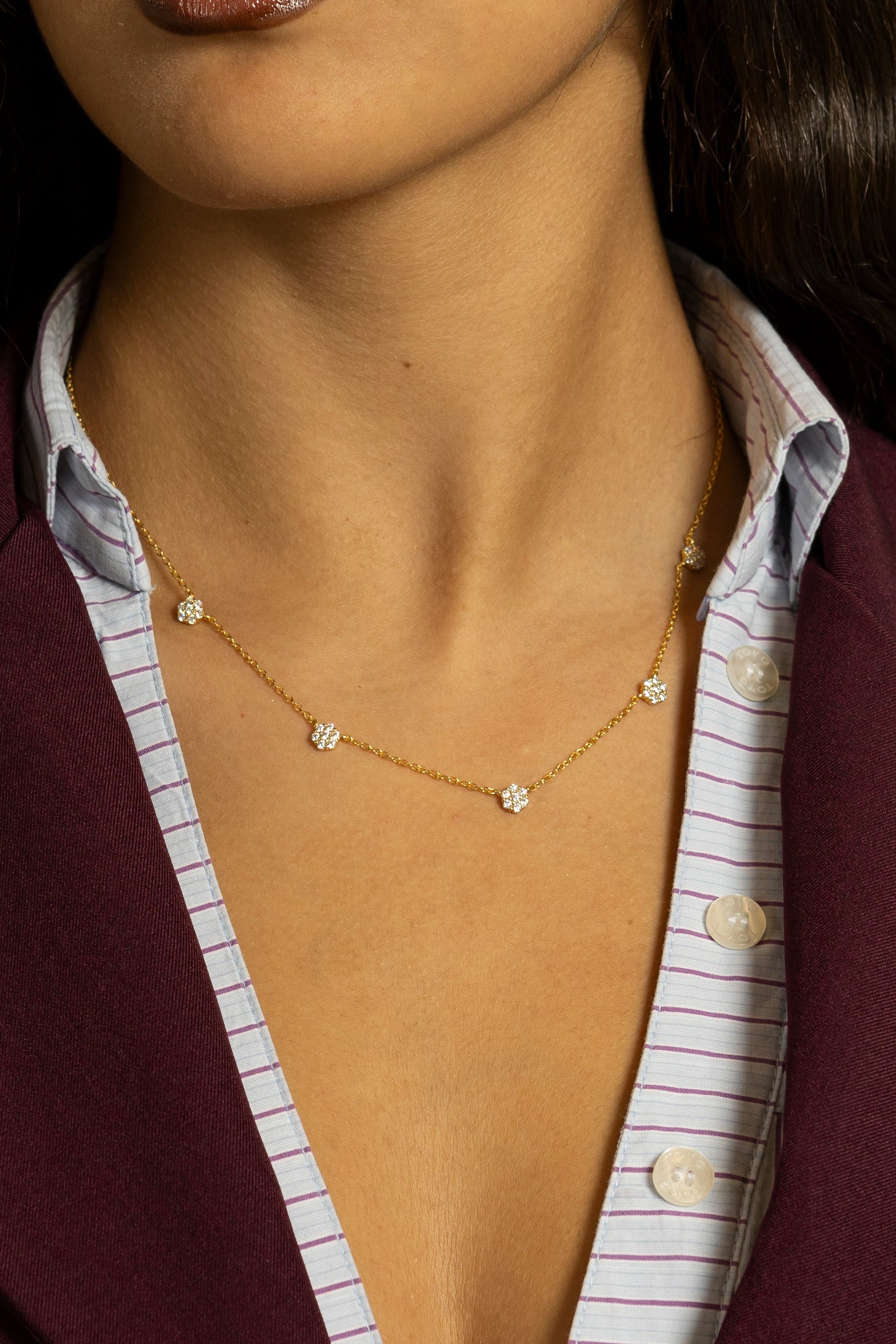 Collana Da Donna Flora  in Argento 925 TIZ DROP 06