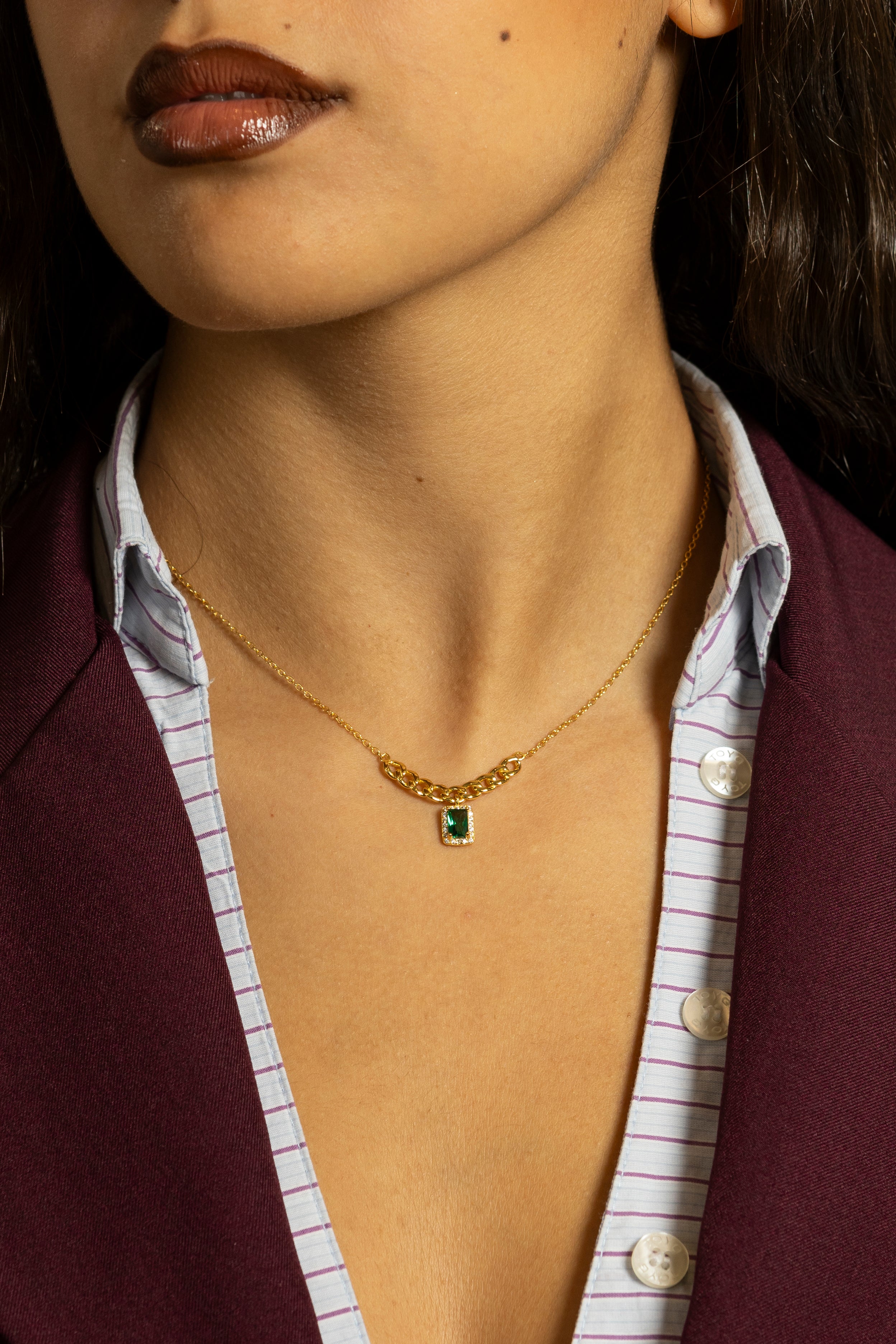 Collana Donna In Argento 925 Con Ciondolo A Forma Di CZ - Regalo Ideale Per Ragazze