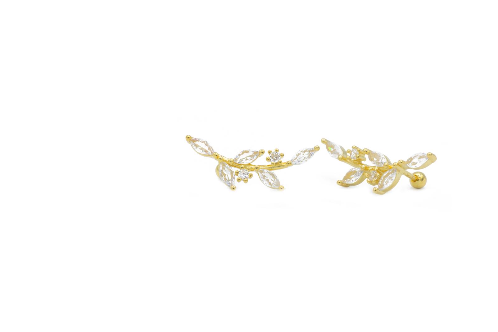 Piercing Foglie Zirconate Gold in Argento925 TIZ AGOR 338G