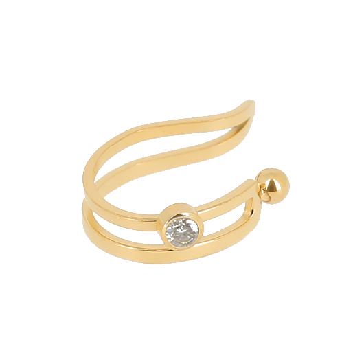 Earcuff da Donna in Acciaio ZAG ZAG SLK21217-01WHT