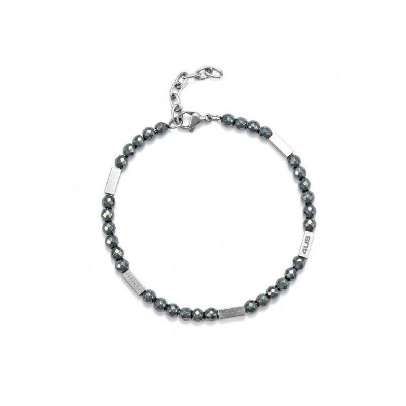 Bracciale 4US Cesare Paciotti ematite uomo 4US 4UBR5625