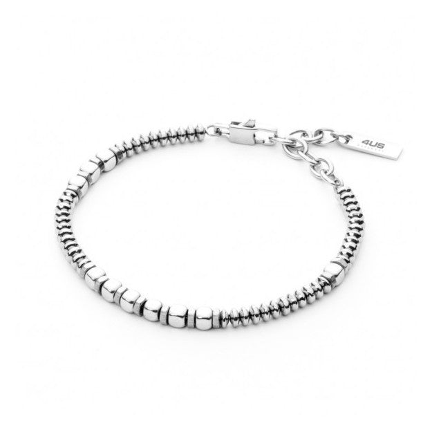 Bracciale da Uomo  in acciaio cubi e rondelle 4US 4UBR4945