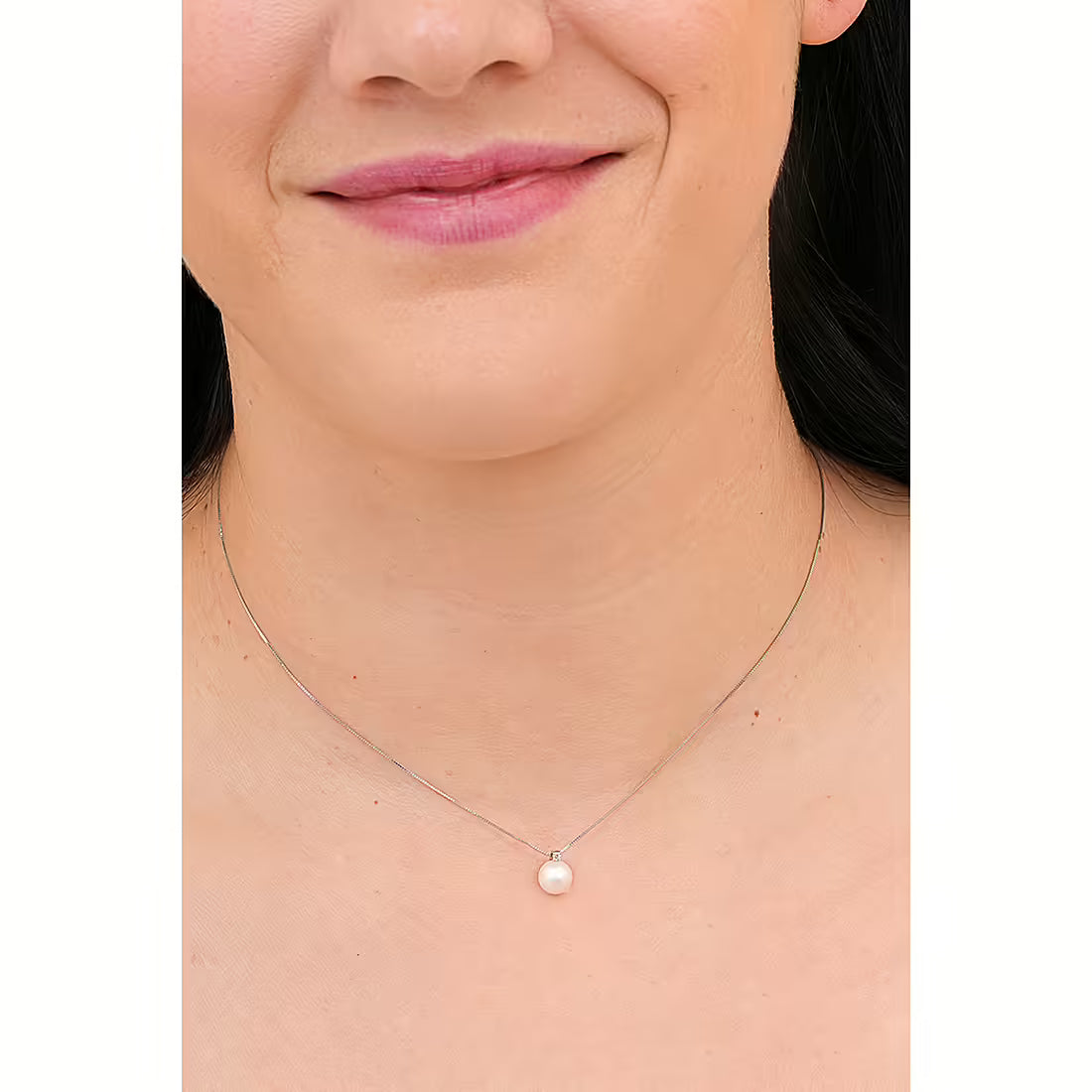 Collana da Donna in Oro Bianco e Diamante Comete COM GLP 628