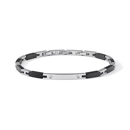 Bracciale da Uomo in  Acciaio e PVD e zirconi Comete COM UBR1234