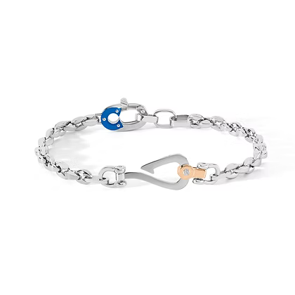 Bracciale da Uomo in acciaio amo da pesca e PVD Comete COM UBR844