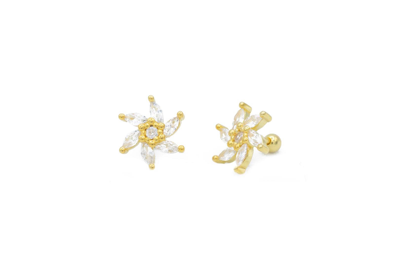 Piercing Helix Gold con Zirconi in Argento 925 Tiziano TIZ AGOR 330G