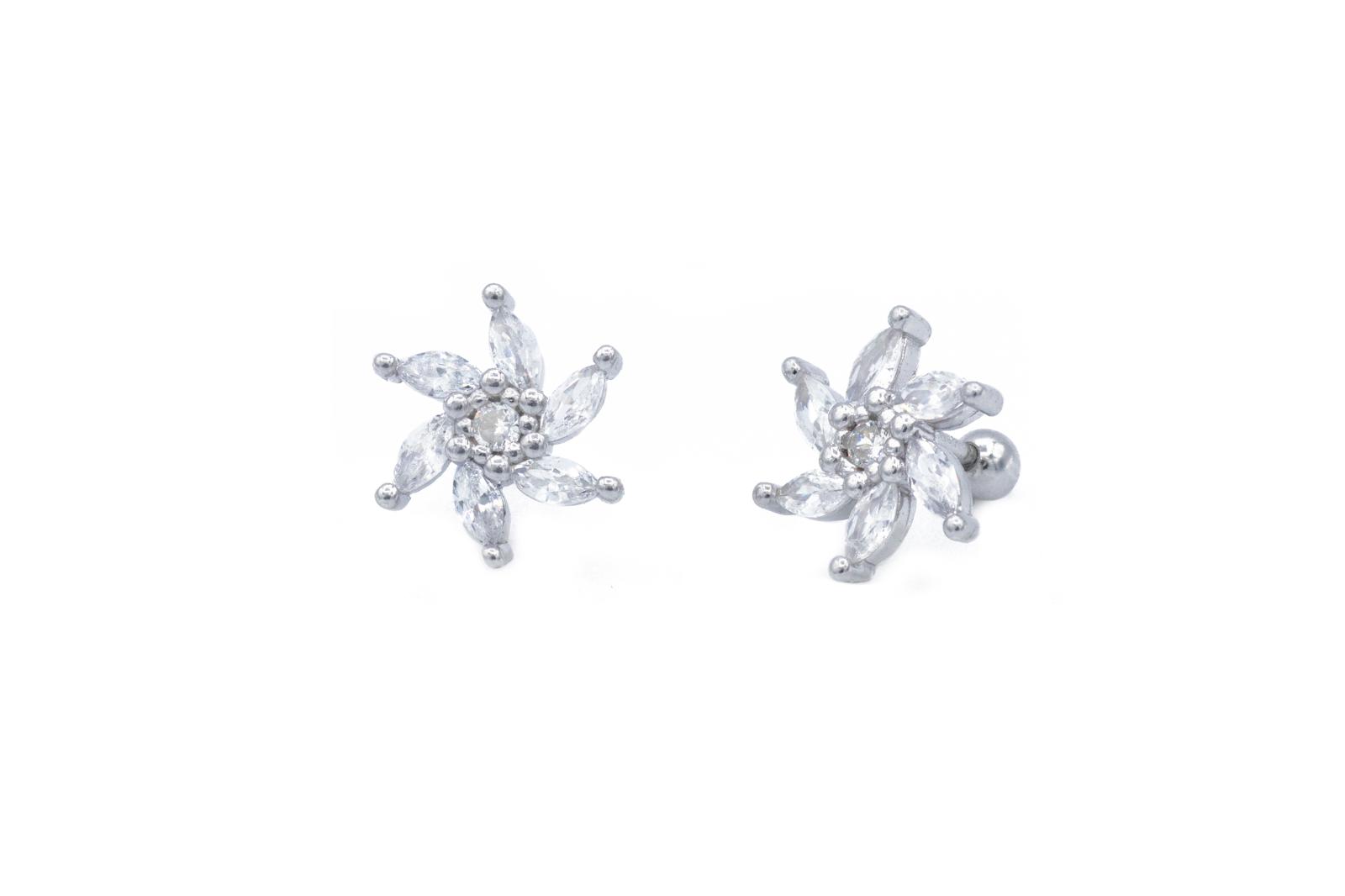 Piercing Helix con Zirconi in Argento 925 Tiziano TIZ AGOR 330B